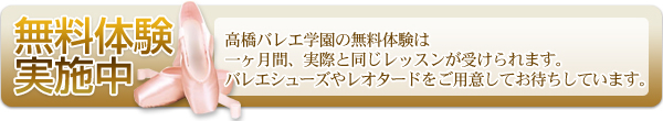 無料体験実施中